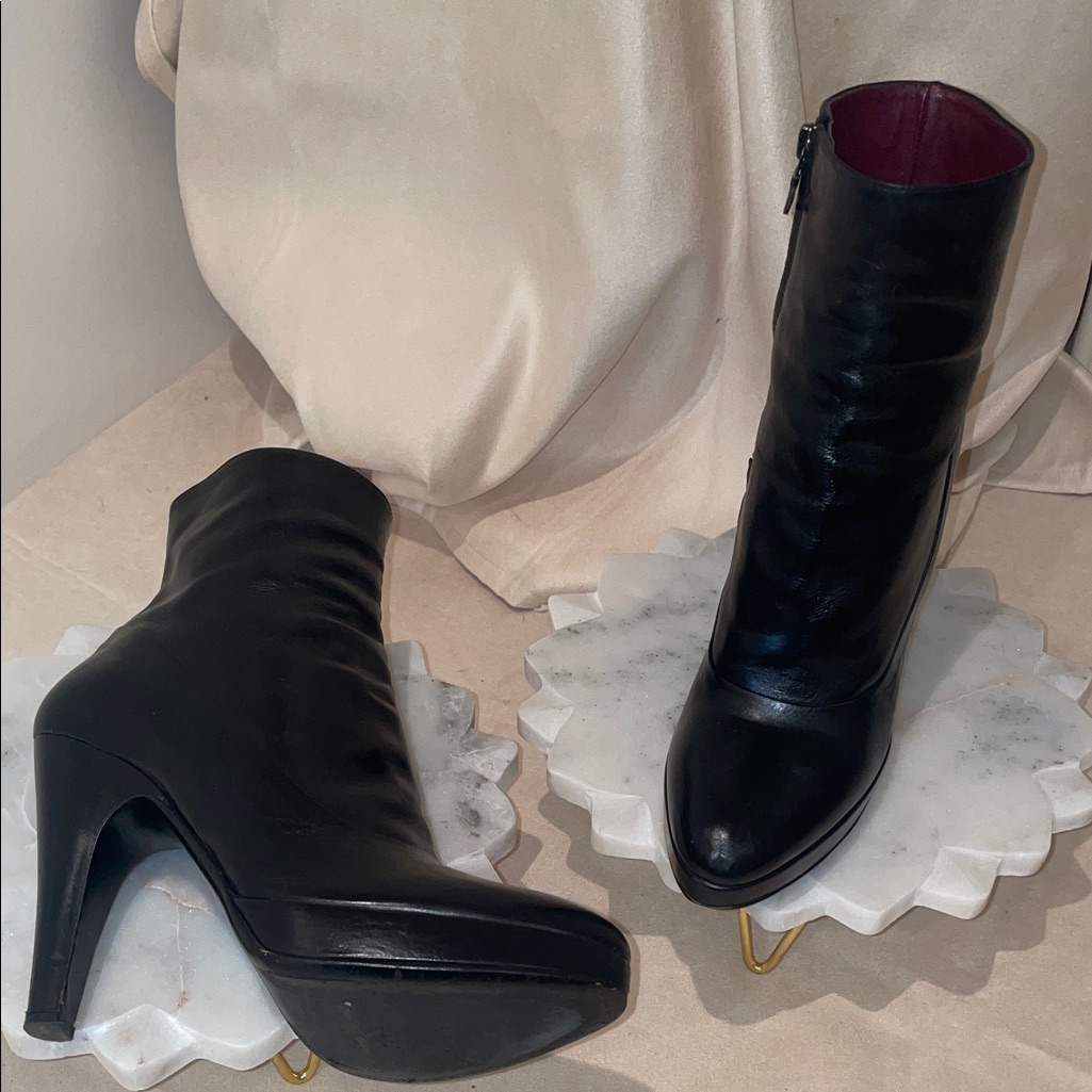 Prada Black Platform Boots